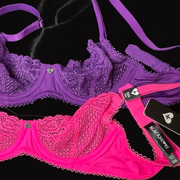 Blackheart~ Demi Bras~ Set of Two - Picture 2 of 8